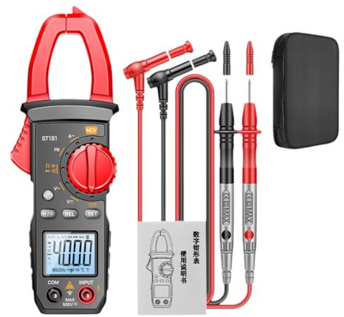 Fegtrtyoa Pince Ampèremétrique Numérique Intelligente Multimètre de Haute Précision 400A Pince Ampèremétrique Affichage Numérique Pince Ampèremétrique Rétroéclairée