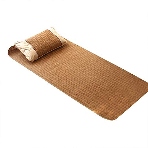 Esterilla de ratán, colchoneta para dormir, esterilla de bambú plegable, colchón de bambú, colchoneta de verano, cama de verano transpirable para el dormitorio de la escuela en casa (80 x 195 cm)