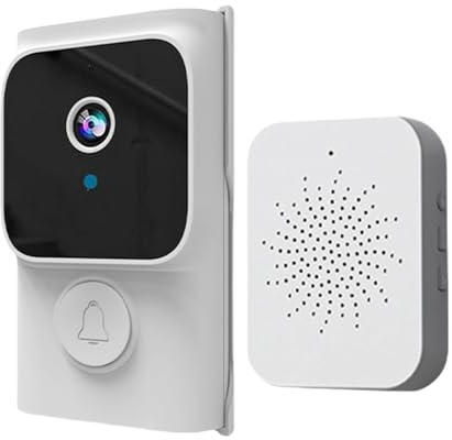 Sonnette vidéo Intelligente sans Fil, interphone vidéo avec Communication bidirectionnelle, Vision , à Distance et Affichage en Direct, pour intérieur et extérieur