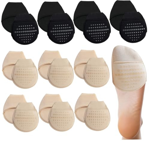 NIDONE Calzini da topper da 10 paia da donna, calze topper di punta traspirante e non slittata con cuscinetti di imbottitura, donne riutilizzabili per zoccoli, pantofole, tacchi alti, scarpe aperte