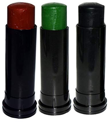 KBOLAE 3 st skogsmark kamouflage oljeträkt kropp ansikte färg tub pinne utomhus fält makeup kamouflage färg kräm