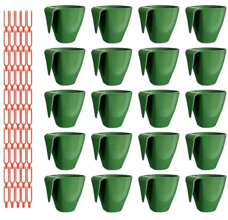 Genérico Lot de 20 pots de propagation de fraises pour terrasse, patio, fourches pour l'intérieur, l'extérieur, le jardin, le balcon, la serre, la cour arrière et le rebord de la fenêtre