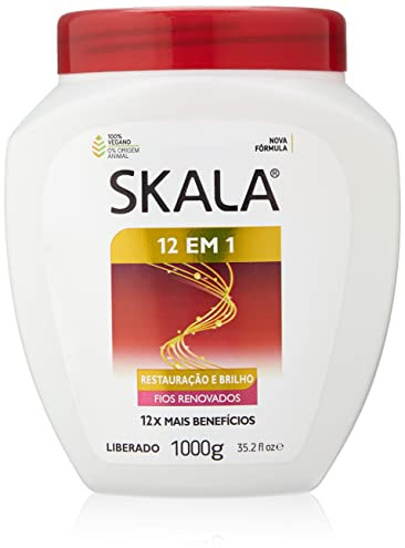 SKALA - Crema Acondizionadora 12 en 1 - Idrata, Nutre e Ripara i Capelli - Formula Profonda per Tutti i Tipi di Capelli - 1000 ml, Rosa, 1 l