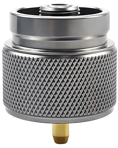Xastro Propane to Butane Adapter Camping Stove Adapter 1Lb Outdoor Propane Small Tank Input EN417 Lindal Valve Output Gas Adapter Converter for Outdoor Backpack Hiking