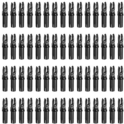 PATIKIL Archery Arrow Nocks 6.2mm 0.244, 60 Pack Insert Arrow Nock Replacement for Shooting, Black