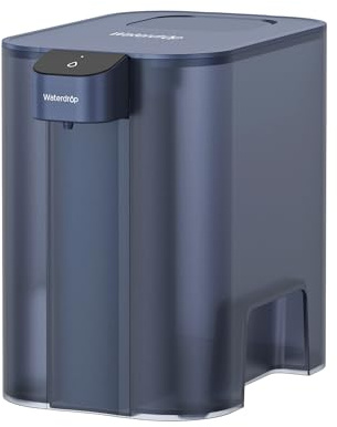 Waterdrop ED04B-L Mega Electric Water Filter Dispenser, Large 27-Cup, 200-Gallon Rechargeable Instant System, NSF/ANSI 42&53&401&372, Reduce PFOA/PFOS, Lead, Chlorine, Does not Lower TDS, Blue