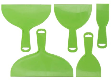 5 St Spackelspackel, Storpack, Flexibla Plastfärgspatelverktyg med för Väggmålning, Plastskrapa, ABS-spridare, Lämplig för Spacklinglappning