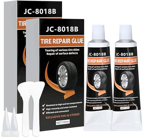 SFNN Reifenkleber, 200 ml Reifenreparatur Kleber, Reifendichtmittel Auto für Schnelle Reparatur von Reifenrissen, Löchern und Abblättern, für Motorräder, Fahrräder Autos