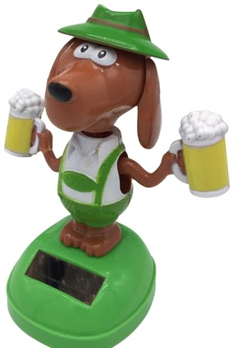 Solenergi dansar med wobble dogble dogble dog rolig svängande djurdansare | solfigurer pom instrumentbräda dekorativ balansleksak