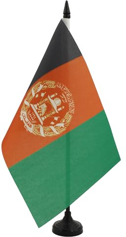 AZ FLAG Bordsflagga Afghanistan 21x14 cm Afghansk 100D Polyester Plastfot