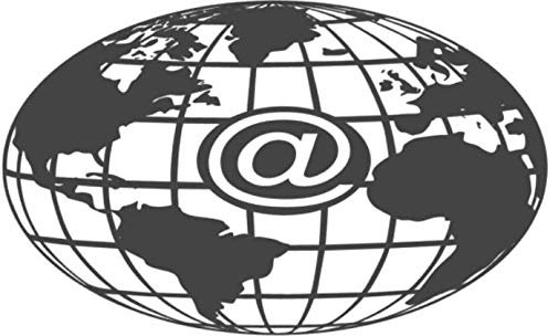 generisch Adesivo per mappa del mondo internet globo camper in 20 cm, 30 cm e 50 cm, con griglia e sfera del mondo (282/10) (colori assortiti in tabella dei colori, 30 x 50 cm)