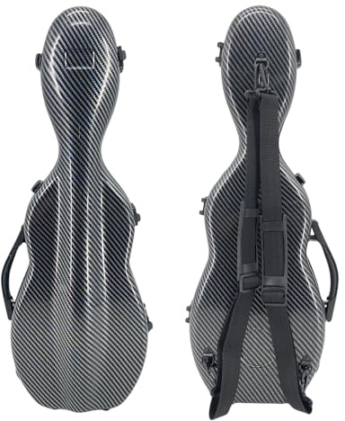 yinfente Carbon Fiber Violin Case 4/4 Full Size With Backstrp Handle Violin Bag Lightweight
