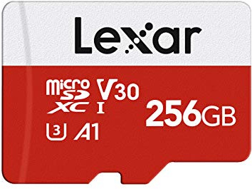 Lexar Micro SD Karte 256GB, Speicherkarte Micro SD mit Adapter, Bis zu 100 MB/s Lesegeschwindigkeit, UHS-I, U3, A1, V30, C10, 4K UHD microsdxc SD Karte für Kamera, Smartphone
