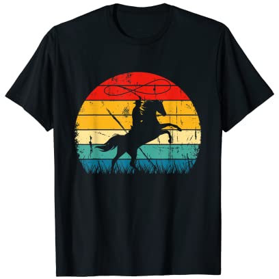 Reitbekleidung im Vintage-Stil, für Jungen, Retro-Stil, für Herren, Cowboy, Reitsport T-Shirt