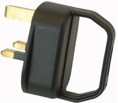 Mr. Gadget's Solutions® UK Mains Easy Pull Grip Handle Plug Switch 13A Fused Re-wireable – Mobility/Arthritis/Disability/Weak Grip/Elderly - Black