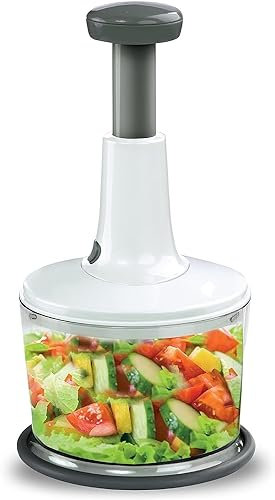 VIVAAS Hand Press Food Chopper Manual Food Processor Practical Choice Lightweight And Portable Blender, Grinder, Chopper Multipurpose Food Slicer For Vegetables, Fruits, Meat, Fish, Nuts