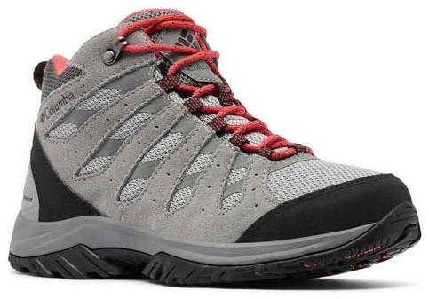 Columbia Redmond 3 Mid Wp, Scarponi da trekking ed escursionismo impermeabili a vita media Donna, Steam Red Coral 2025, 40.5 EU