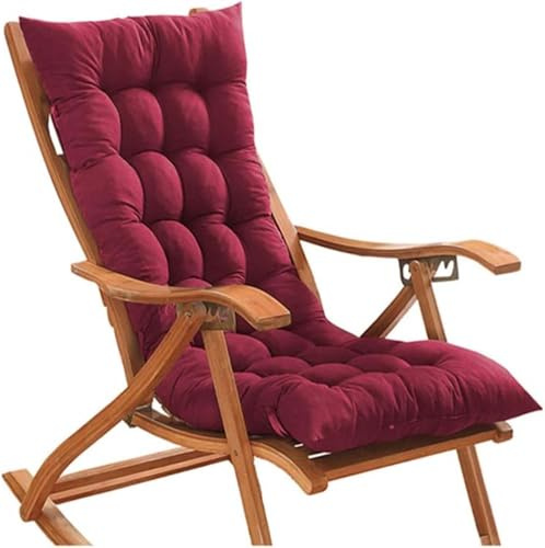 Hoowarm Cuscino per Sedia A Sdraio 110x55/150x55/160x55/180x55cm Giardino Cuscini per Sedie a Dondolo Interni/Esterni Cuscino per Sdraio Relax Antiscivolo Cuscino per Lettino Prendisole(G,150x55x8cm)