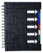 240 Feuilles (120 Pages) Cahier Intercalaire A5 Journal avec 5 Onglets de Couleur, Cahier Daffaires à Spirale Doublé de Séparateur, Cahiers De Projet à Spirale pour l'école, Travail, Bureau (Noir)