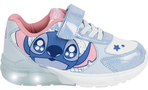 CERDÁ Life's Little Moments Sneakers Bambino con luci LED interattive Suola Stitch TPR, Scarpe da Ginnastica, Blu, 32 EU
