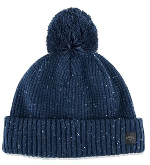 Callaway Golf Gorro Winter Tees con Pompón 2026, Azul Marino
