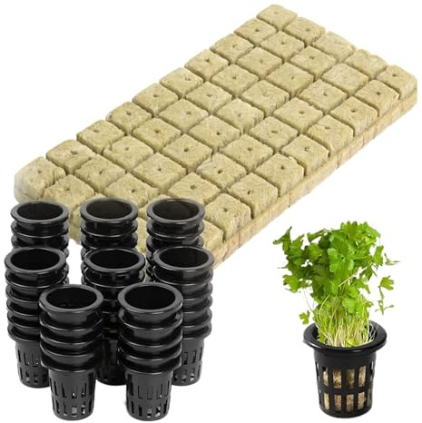 di Lana Roccia per,Forniture di Coltivazione Senza Substrati per Piantine di Fiori | Piantine Traspirante | Coltivatori Agricoltori Progetti scolastici Balcone Verdure Frutta