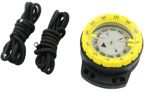 Compass | Waterproof Underwater Dive Compass with Rope - Glowing with Side Window, Marine, Diving Accessories