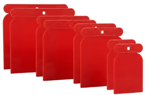 8 stycken japanska spatlar, plastspatelset, lätt att rengöra, 4 specifikationer, för väggrepor och billackering