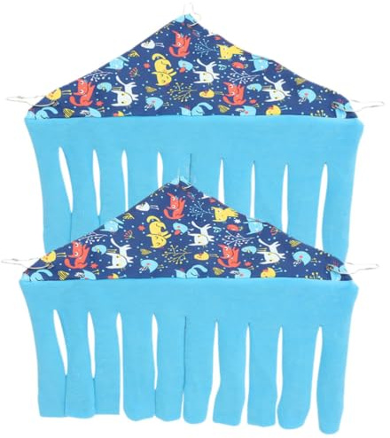 Veemoon Petit Refuge pour Petits Animaux 2pcs en Coton Hauteur Ajustable pour Cage à Rongeurs, Cachette d'angle Confortable pour Cobayes et Lapins Nains