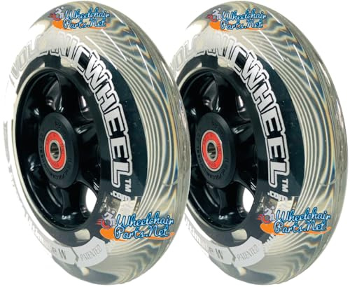5 x 1 1/4 Lighted Caster Wheelchair Wheel (8 Lights). Price is for 1 Set of 2 Wheels