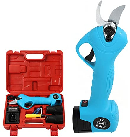 Sécateur Jardin pour Les Tailles d’arbustes et de rosiers Sécateur élagage sans Fil 25mm Rechargeables Deux Batterie Li-ION Endurant