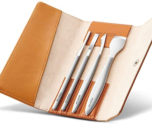 MR.GREEN Pedicure Knife Set Professional Ingrown Toenail Clippers Foot Care Tools Stainless Steel Nail Cuticle Nippers Remover Kits (4 Pcs Set)