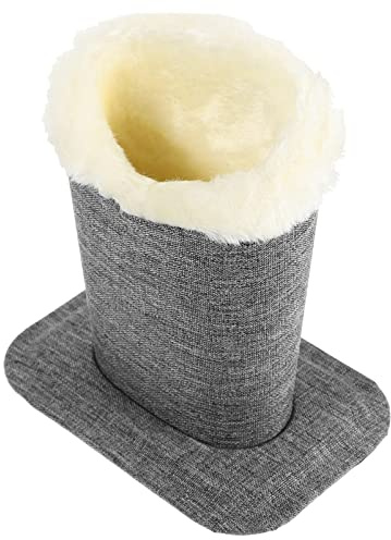 Housoutil Porte-Lunettes Doublé de Peluche Support de Support Bifocales D'affichage Étui à Lunettes Présentoir en Verre Anti-Rayures pour Table de Chevet