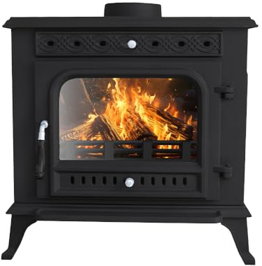 NRG Defra Approved 10KW Multifuel Stove Eco Design Cast Iron Fireplace Type B