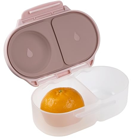 b.box Snackbox | Mini Bento Lunch Box with 2 Leakproof Compartments | Ideal for Toddlers, Kids Lunch & Snacks | Fits Whole Piece of Fruit | BPA Free