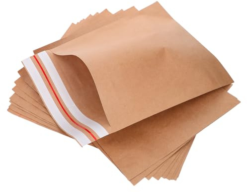 Angoily 10pcs Kraft Paper Shipment Bags Self-seal Clothing Packaging Envelopes for Small Businesses