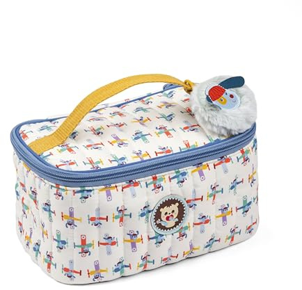 Lilliputiens - Necessaire da toilette per bambini Jules Le Chien – Compatto e divertente - Accessorio da viaggio - Stampa bianca e blu - 21 cm - Dai 2 anni in su - 84494