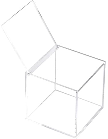 SAFIGLE Scatola Porta Cialde Caffè Acrilica Trasparente Quadrata con Coperchio, Organizer Elegante e Salvaspazio per Negozi di Tè e Caffè