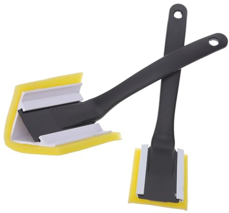 Healeved Pennello Triangolare per Pittura Angolare 2 Pezzi Manico Ergonomico, Pennelli per Bordi e Rifiniture di Pareti Interni ed Esterni, Strumenti Precisi per Pittura Murale di