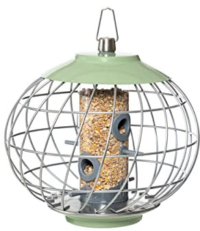 The Nuttery Helix Bird Seed Feeder HELD04 – Squirrel & Pigeon Proof – Hanging Metal Garden Bird Feeder – Weather Resistant with Easy to Clean & Easy to Fill Access – For Wild Bird Seed Feeding