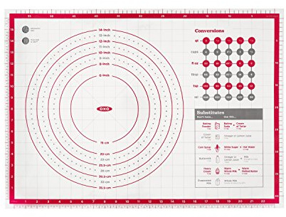 OXO Good Grips Non-Slip Silicone Pastry Mat with Built-In Measurements