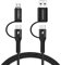 aceyoon Multi USB auf Typ C Kabel 1M, 4 in 1 Ladekabel USB C 60W PD Schnellladekabel Typ C auf Typ C Kabel Micro/USB A Ladekabel für Macbook, für iPhone 16 15 Pro Max, für Galaxy
