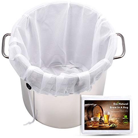 Brew Bags Reusable 3 Pack, Extra Large 26x22 Fine Mesh Strainer Bag for Home Brewing Hops Grains Wine Beer Making Drawstring Straining Brew in a Bag