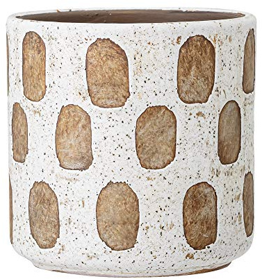 Bloomingville Deko Blumentopf, weiß, Terrakotta, 12cm