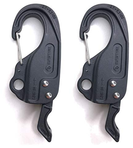 Rope Tightener, Guyline Adjuster for Tents and Tarps one Hand Control Tie Down Cam Mechanism for Camping, Hiking, Backpacking (2pcs) Essential Pocket Tools for Post-Disaster Recovery,Windproof