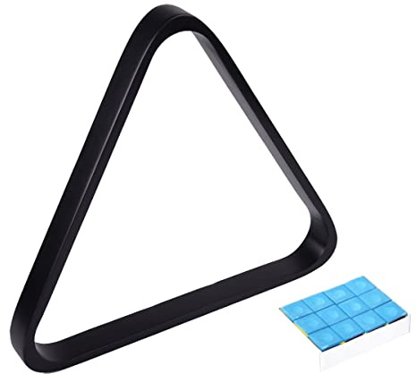 MoyanSuper Solid Wood Pool Ball Rack Billiard Ball Triangle Rack, Pool Table Ball Holder Positioning Rack,2-1/4 Pool Ball Rack (Black Triangle Rack)