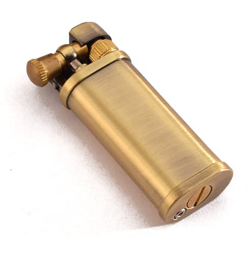 (Verkauft ohne Kerosin) Vintage Kerosinfeuerzeuge Messing Feuerzeug Klassisches Design Geschenk (Bronzefarbe)