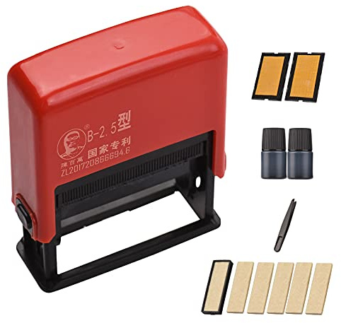 Funien Date Stamp,Portable Handheld Coding Machine Manual Date Stamp Printer Ink Date Printing for Food Plastic Bag Bottle Metal Cans Paper Production Expiry Date Print