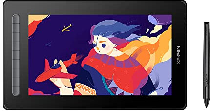 XPPen Artist 13 2nd Grafikdisplay, 13,3 Zoll Grafiktablett mit X3 Batterieloser Stift, Volllaminierte Bildschirm, 8192, USB-C Anschluss kompatibel mit Windows Mac Chrome OS Android und Linux Schwarz