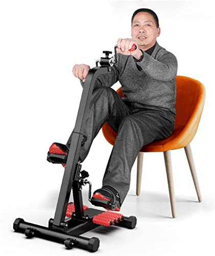 Heimtrainer für Senioren, verstellbares Rehabilitationstraining Fahrradpedaltrainer mit Akupunktmassage für Arme und Beine Cardio Training